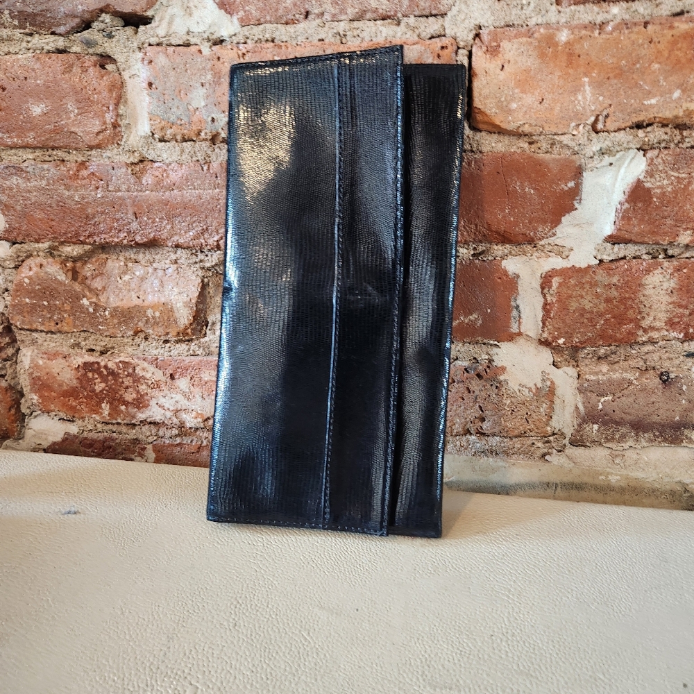 Banana Republic black folding clutch